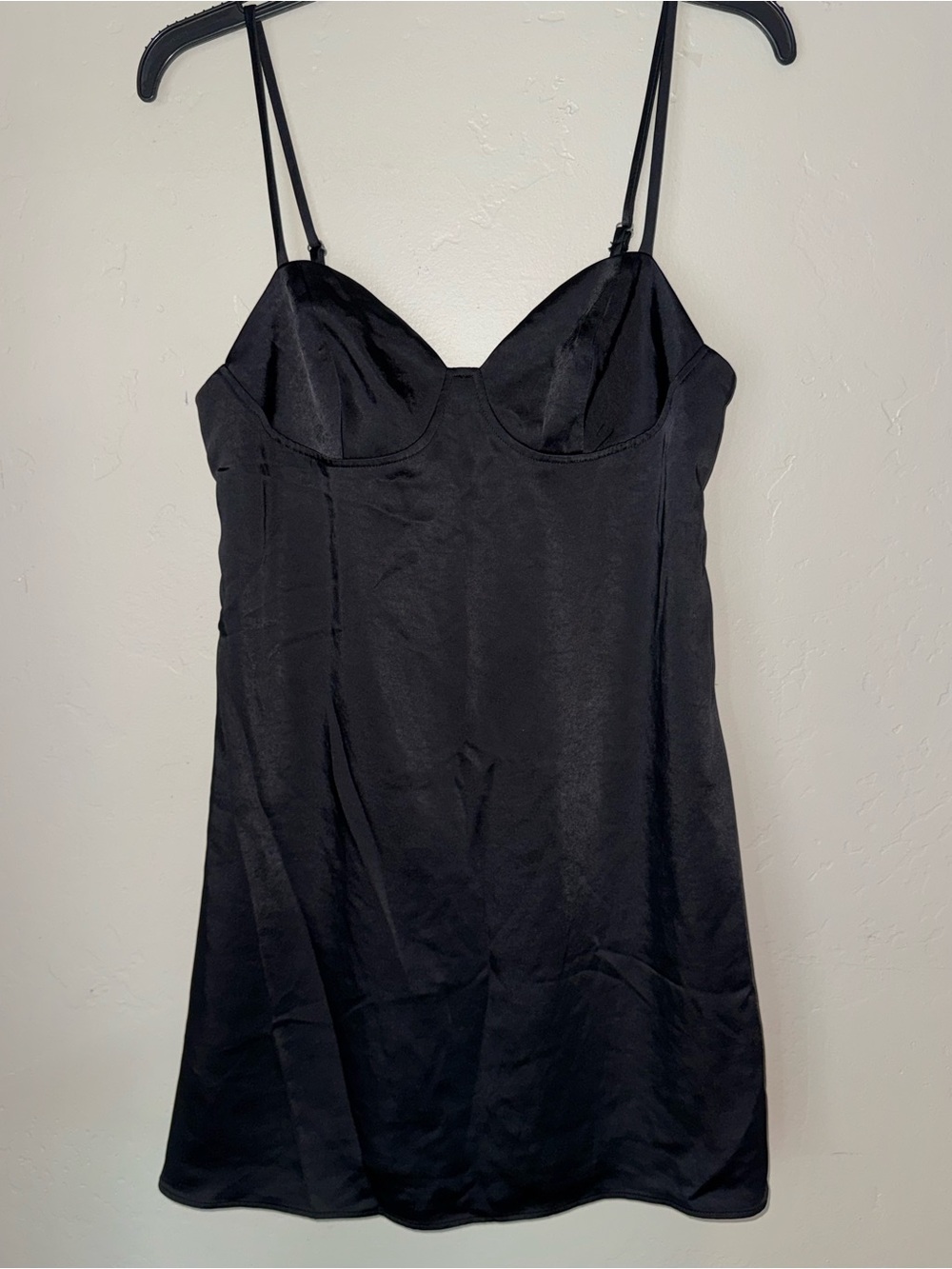 Wild Fable Satin Bustier Mini Dress Black Size Small